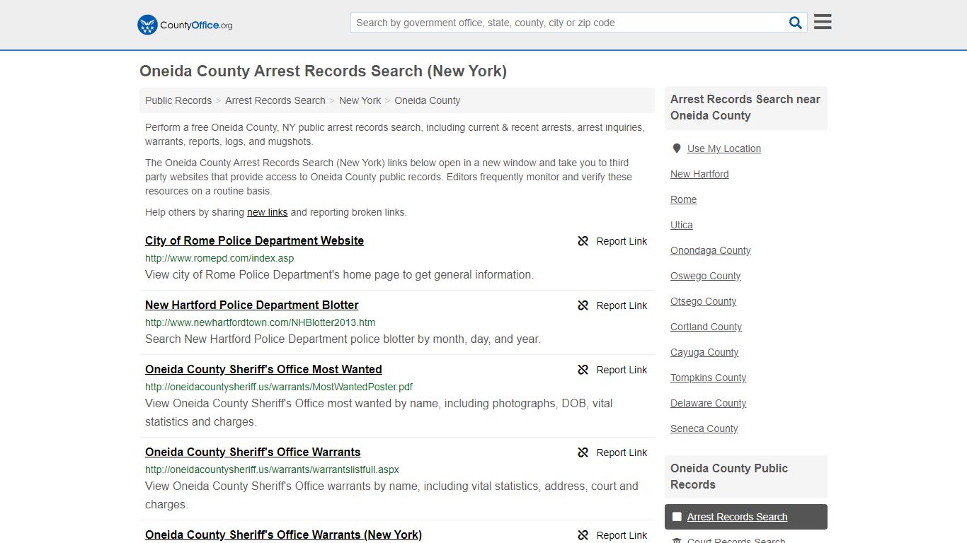 Arrest Records Search - Oneida County, NY (Arrests & Mugshots)
